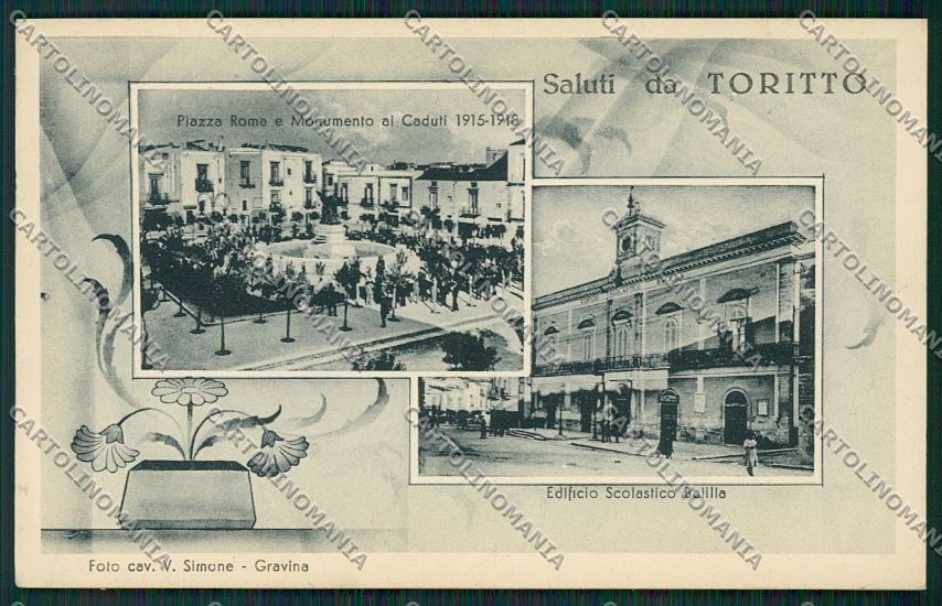 Bari Toritto Saluti da cartolina QQ4647 – fronte