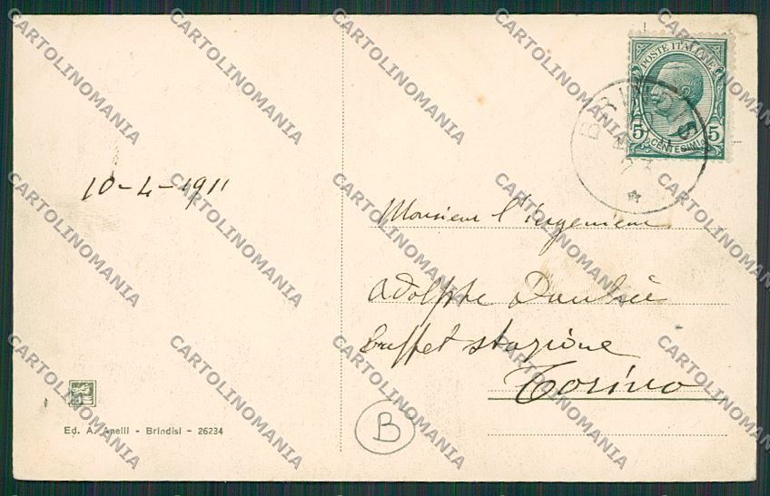 Brindisi Città Nave cartolina QQ4649 – retro