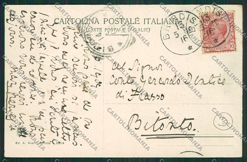 Brindisi Città Nave cartolina QQ4678 – retro