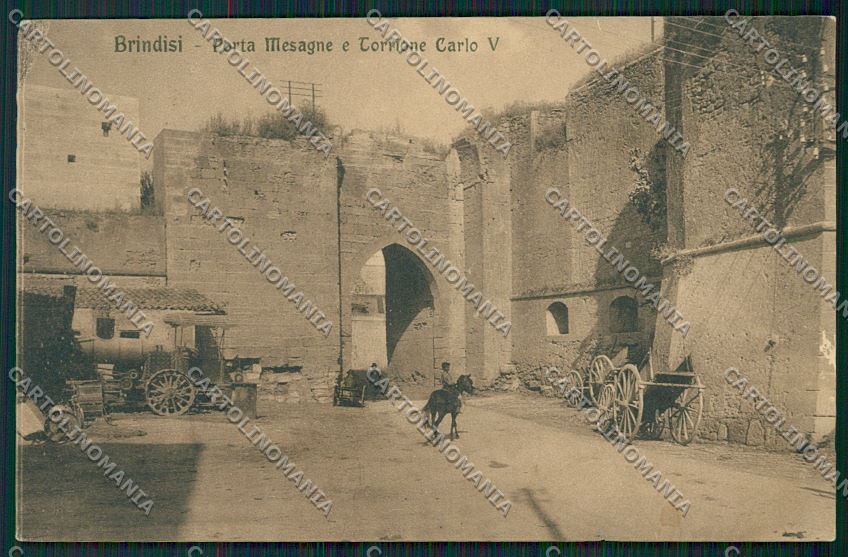 Brindisi Città Porta Mesagne ABRASA cartolina QQ4692 – fronte