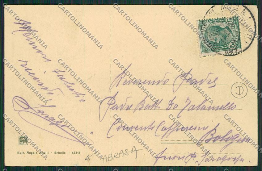 Brindisi Città Porta Mesagne ABRASA cartolina QQ4692 – retro