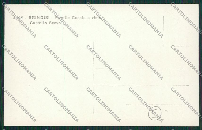 Brindisi Città Foto cartolina QQ4707 – retro