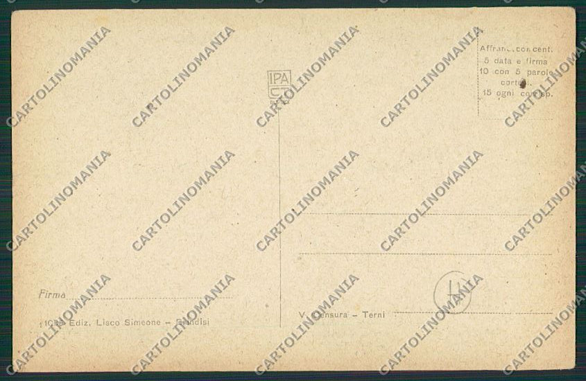 Brindisi Città Saluti da cartolina QQ4721 – retro