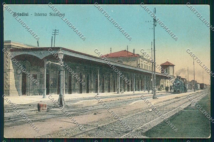 Brindisi Città Stazione Treno cartolina QQ4723 – fronte