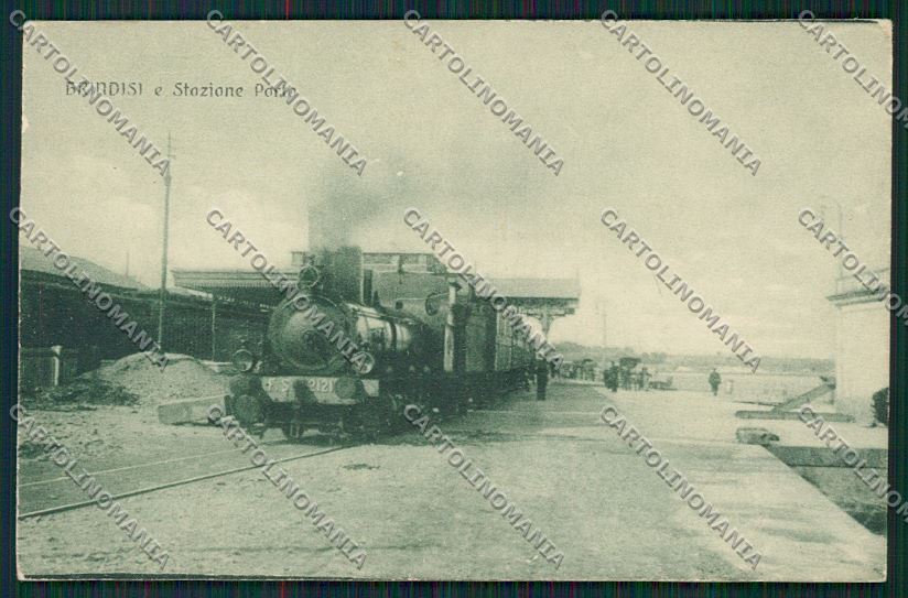 Brindisi Città Stazione Treno cartolina QQ4725 – fronte