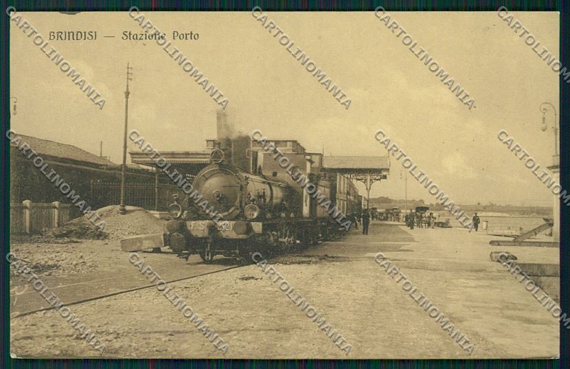 Brindisi Città Stazione Treno cartolina QQ4729 – fronte
