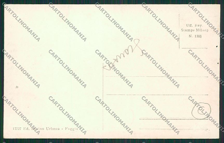 Foggia Città SCOLLATA cartolina QQ4732 – retro