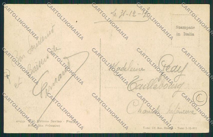 Foggia Città cartolina QQ4744 – retro