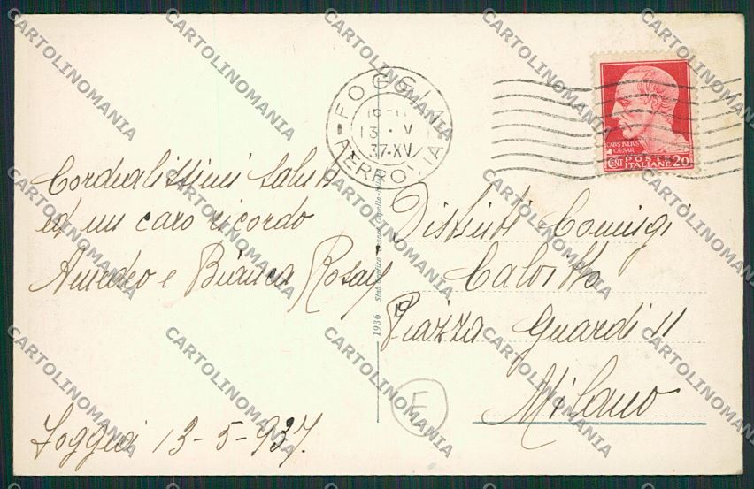 Foggia Città cartolina QQ4771 – retro