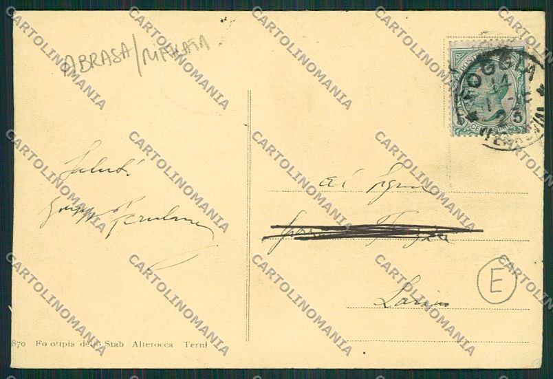 Foggia Città ABRASA RIFILATA cartolina QQ4793 – retro