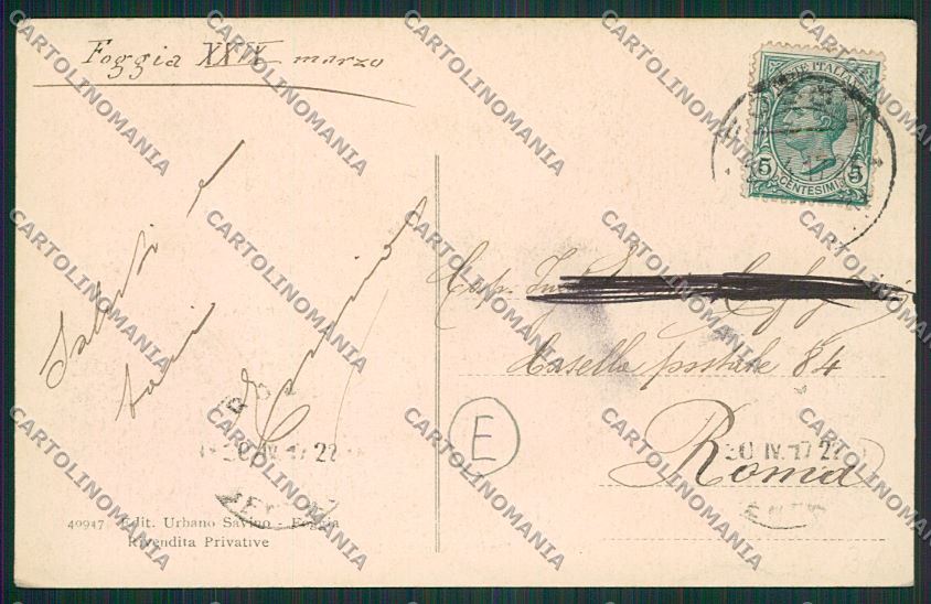 Foggia Città cartolina QQ4794 – retro