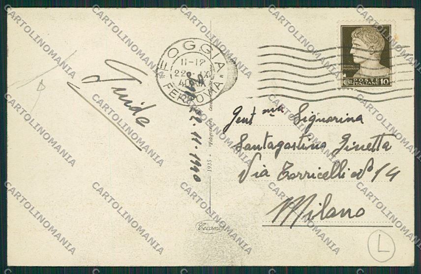 Foggia Città Aeroporto Lisa Fascismo PIEGA cartolina QQ4838 – retro