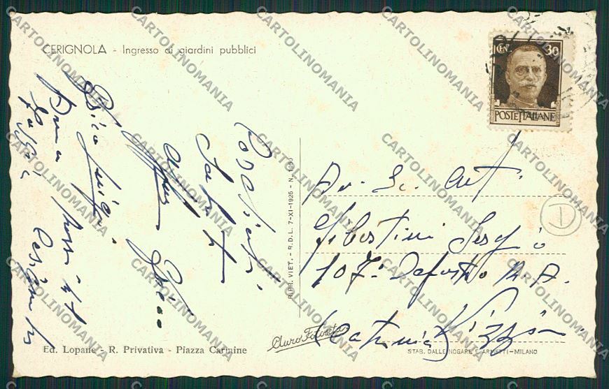 Foggia Cerignola cartolina QQ4848 – retro