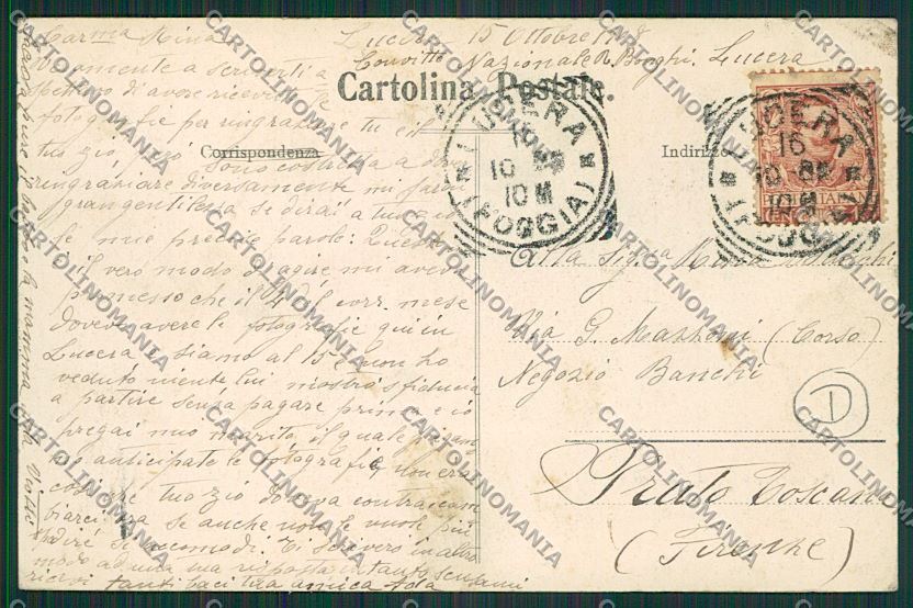 Foggia Lucera cartolina QQ4865 – retro