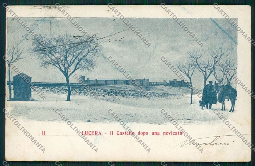 Foggia Lucera Nevicata cartolina QQ4873 – fronte