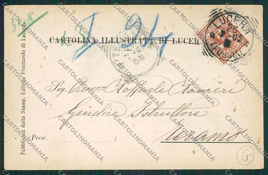 Foggia Lucera Nevicata cartolina QQ4873 – retro