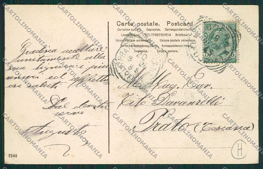 Foggia Lucera Un Pensiero da cartolina QQ4875 – retro