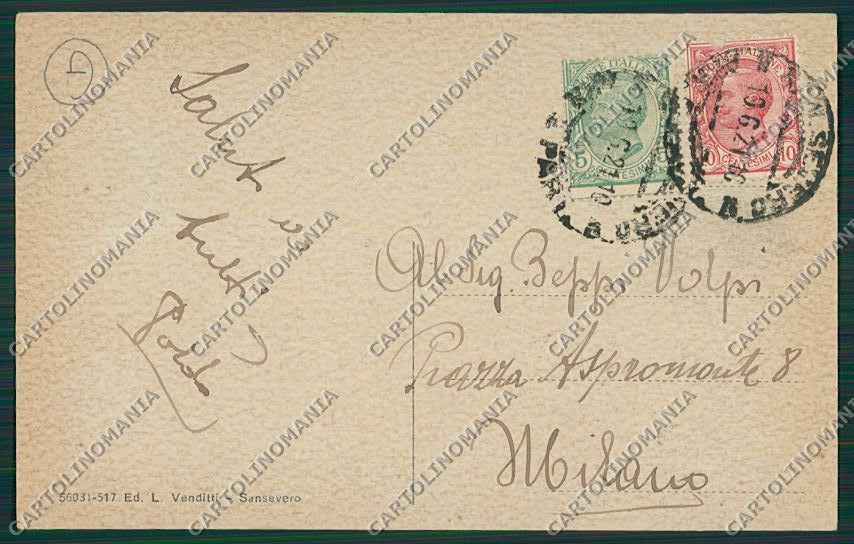 Foggia San Severo cartolina QQ4894 – retro