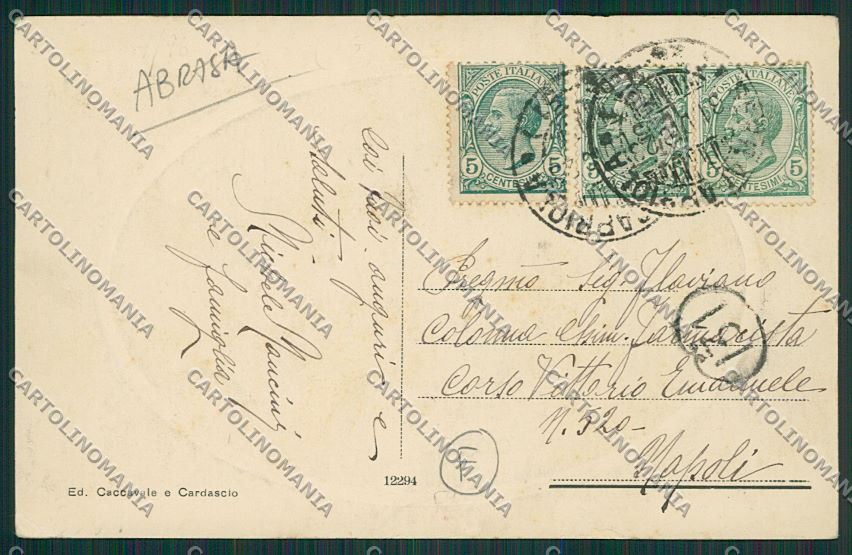 Foggia Serracapriola ABRASA cartolina QQ4910 – retro