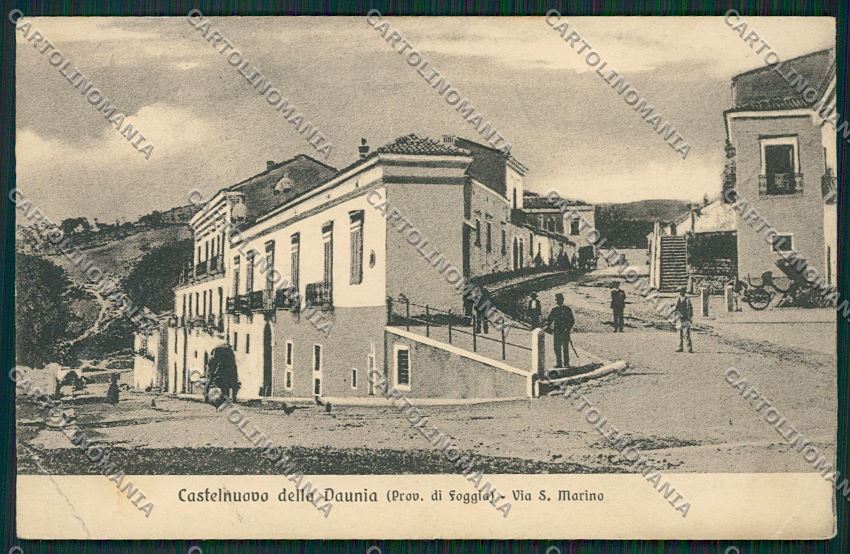 Foggia Castelnuovo Daunia PIEGA cartolina QQ4913 – fronte