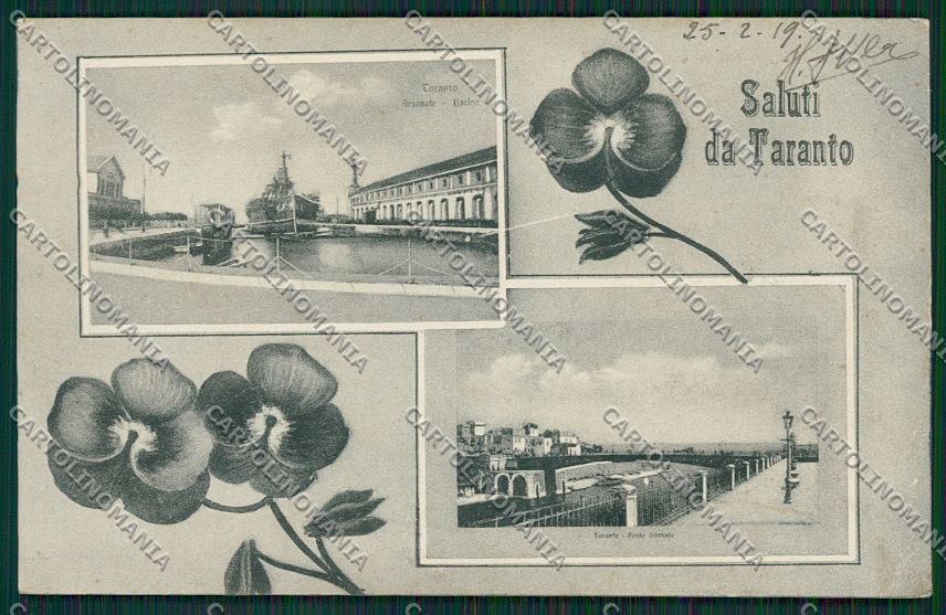 Taranto Città Saluti da cartolina QQ4959 – fronte