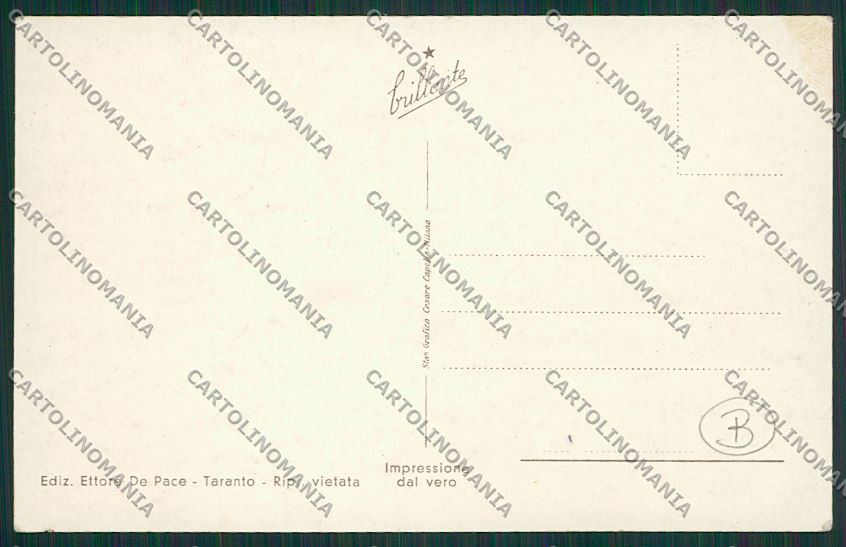 Taranto Città Fascismo Foto cartolina QQ4962 – retro