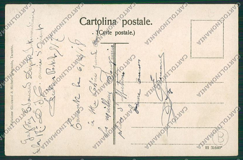 Taranto Città Ricordo di cartolina QQ4964 – retro