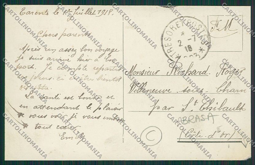 Taranto Città Saluti da ABRASA cartolina QQ4967 – retro