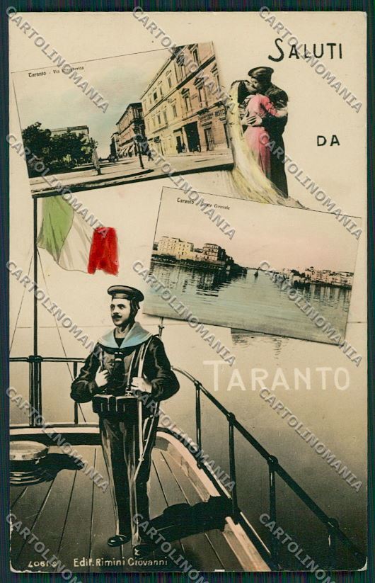 Taranto Città Saluti da Marinaio Foto cartolina QQ4999 – fronte