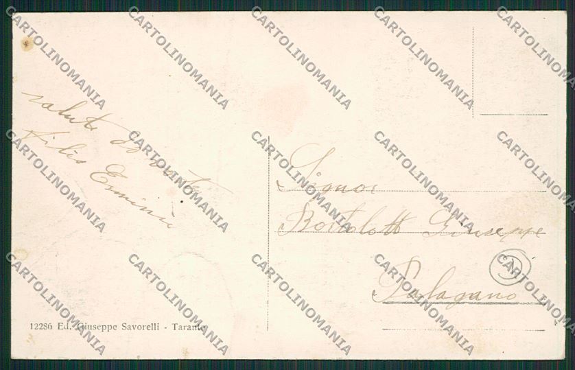 Taranto Città PIEGA cartolina QQ5025 – retro