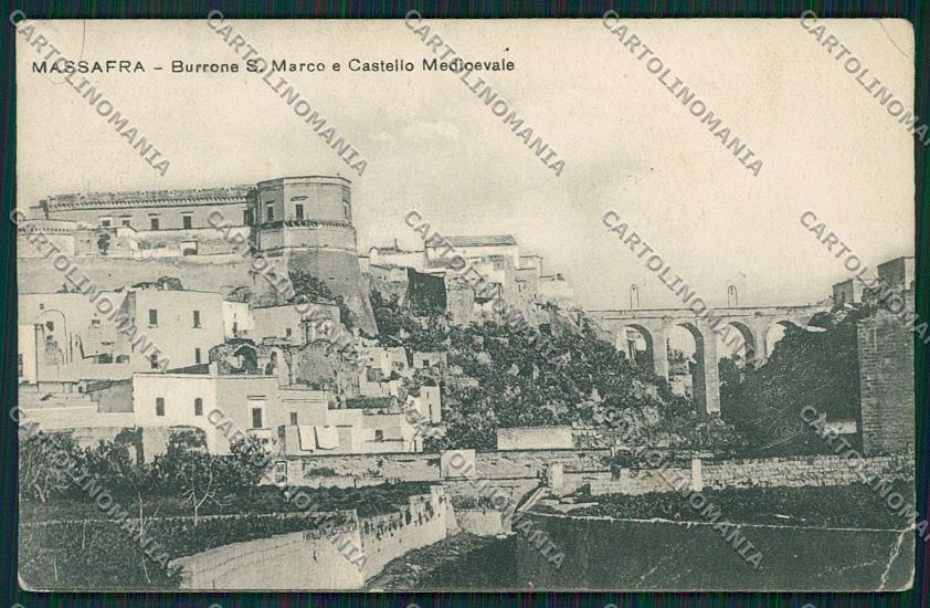 Taranto Massafra PIEGHE cartolina QQ5119 – fronte