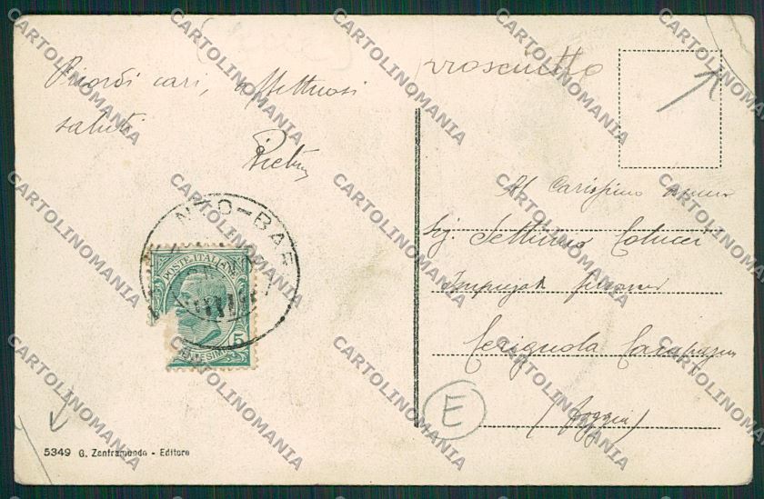 Taranto Massafra PIEGHE cartolina QQ5119 – retro