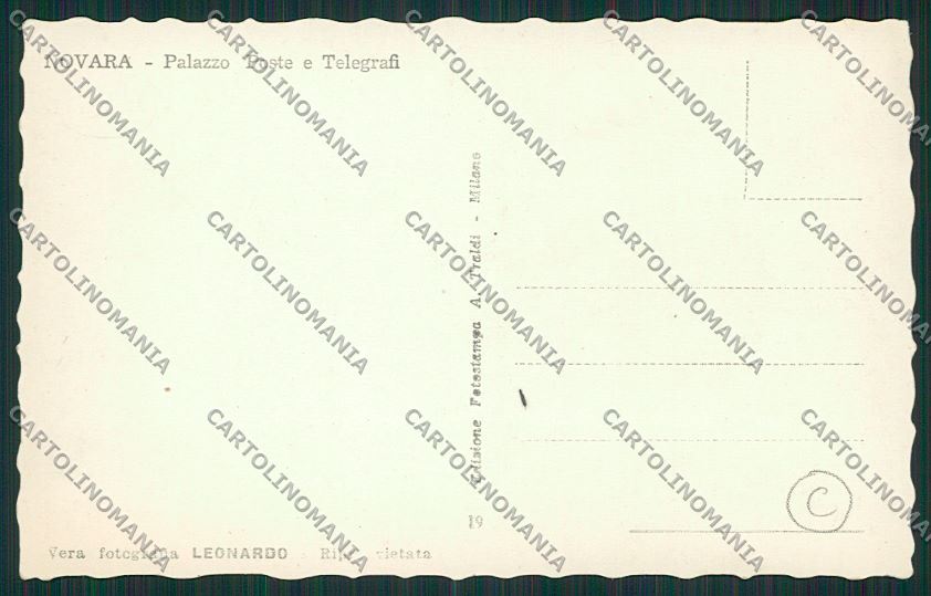 Novara città Poste Foto cartolina QQ5120 – retro