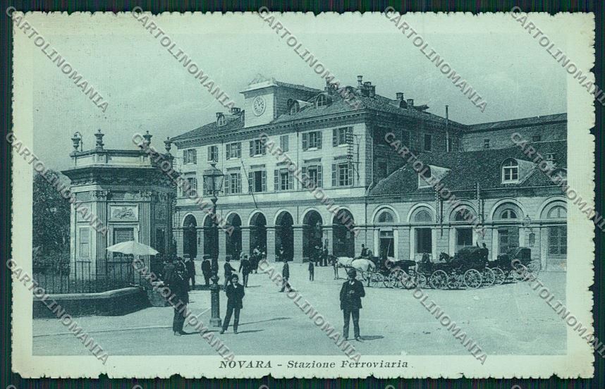 Novara città Stazione PIEGA cartolina QQ5159 – fronte