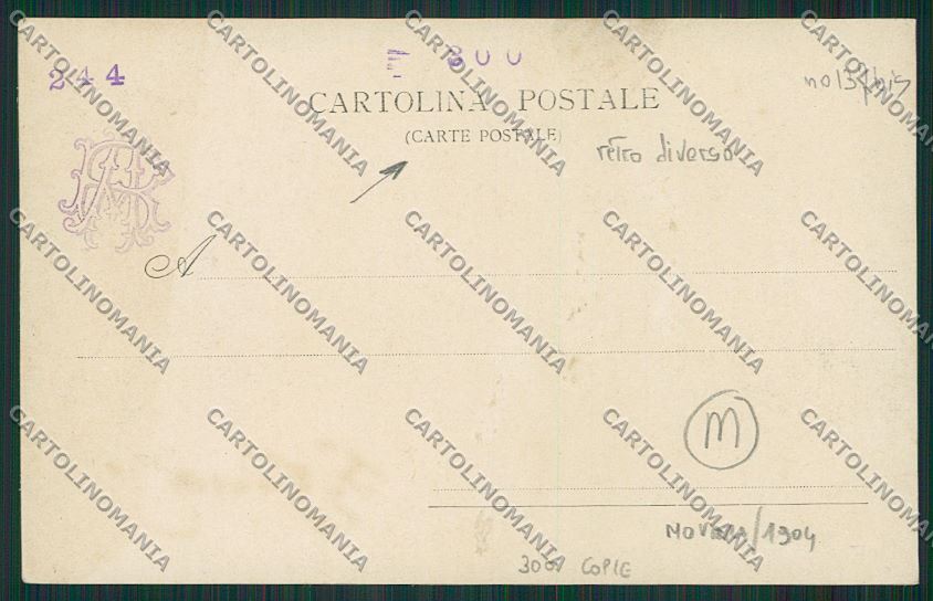 Novara città Militari Foto cartolina QQ5179 – retro