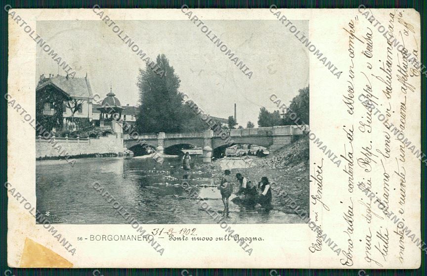Novara Borgomanero cartolina QQ5196 – fronte