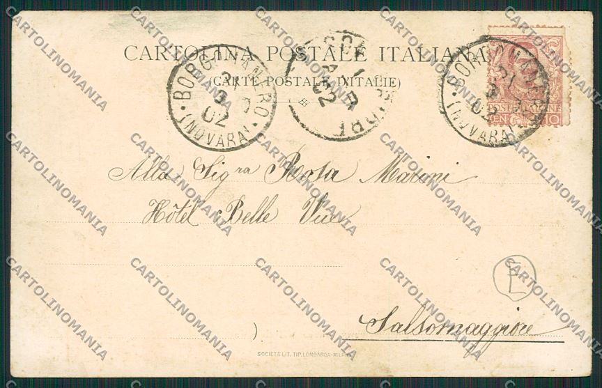 Novara Borgomanero cartolina QQ5196 – retro