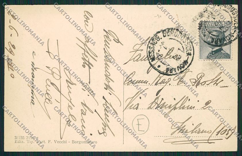 Novara Borgomanero cartolina QQ5198 – retro