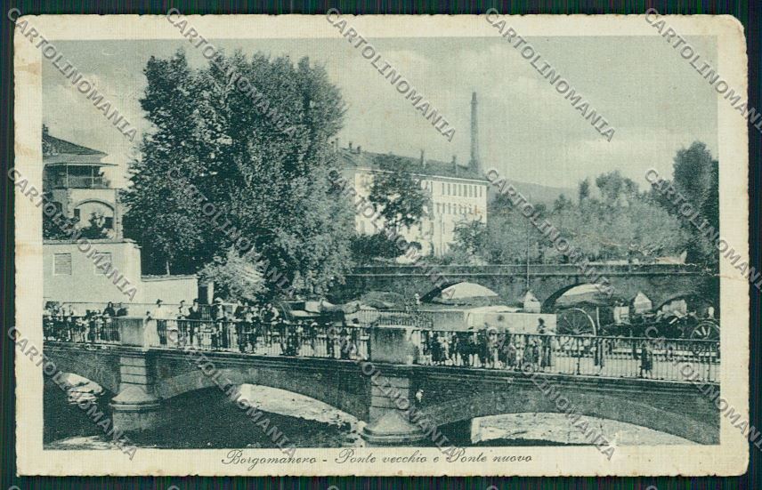 Novara Borgomanero PIEGATA cartolina QQ5203 – fronte