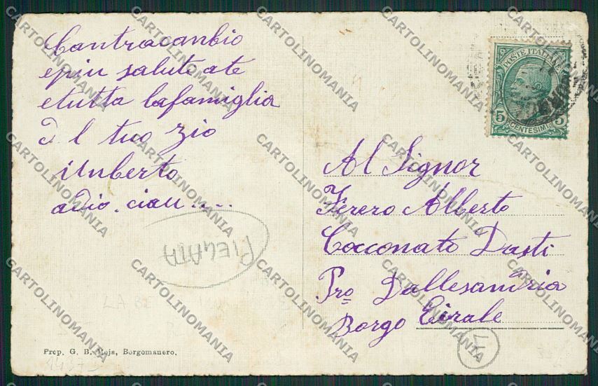 Novara Borgomanero PIEGATA cartolina QQ5203 – retro