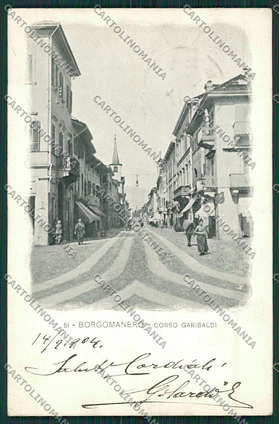 Novara Borgomanero cartolina QQ5205 – fronte