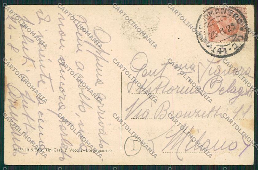 Novara Borgomanero cartolina QQ5216 – retro