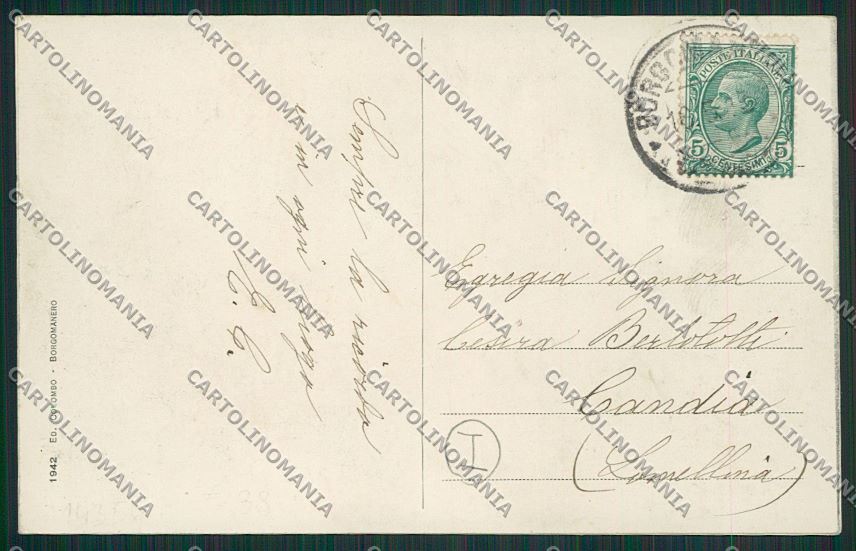 Novara Borgomanero Saluti da cartolina QQ5217 – retro