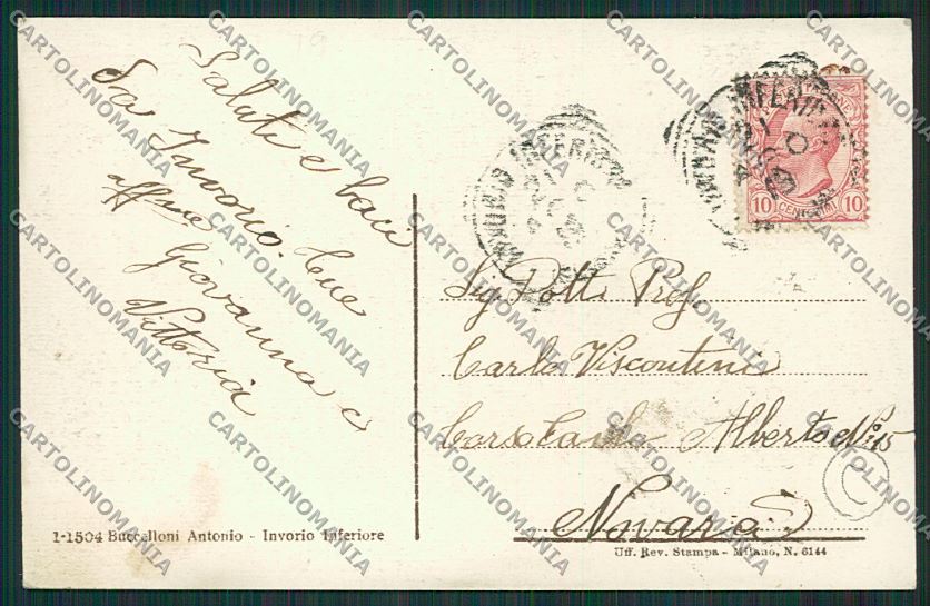 Novara Invorio cartolina QQ5233 – retro