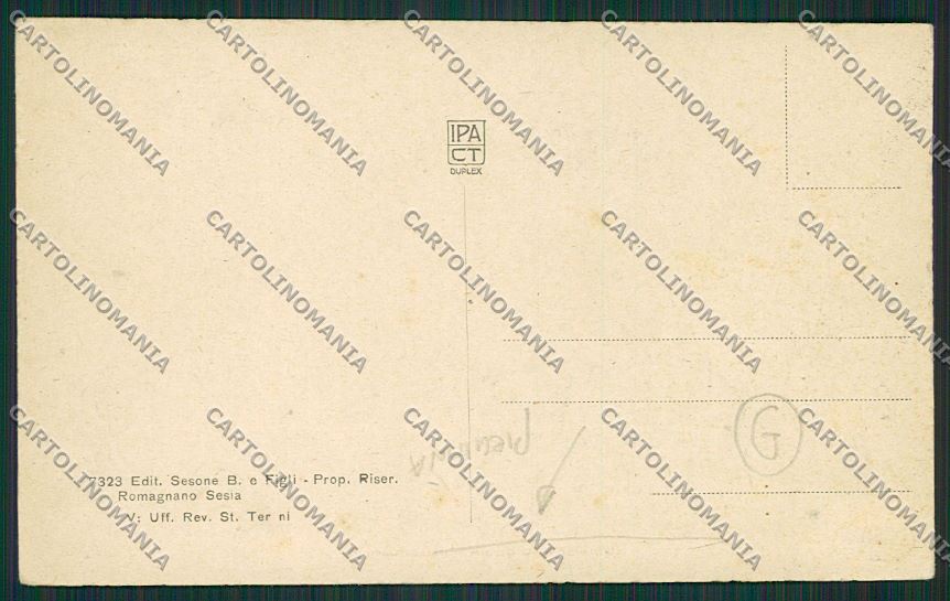 Novara Romagnano Sesia PIEGHINA cartolina QQ5253 – retro