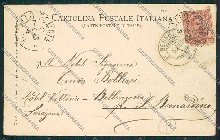 Novara Borgo Ticino PIEGHINA cartolina QQ5284 – retro