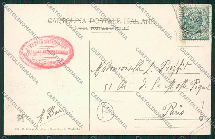 Verbania Domodossola PIEGA cartolina QQ5354 – retro
