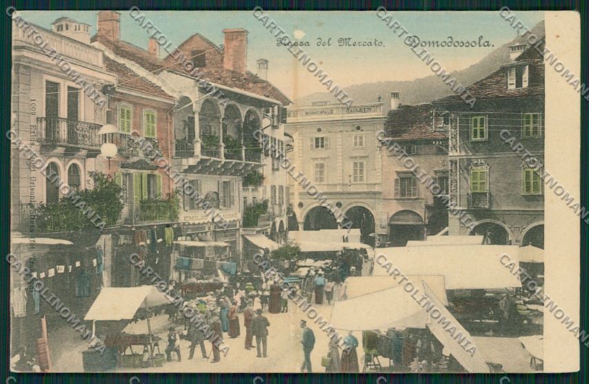Verbania Domodossola Mercato ABRASA cartolina QQ5358 – fronte