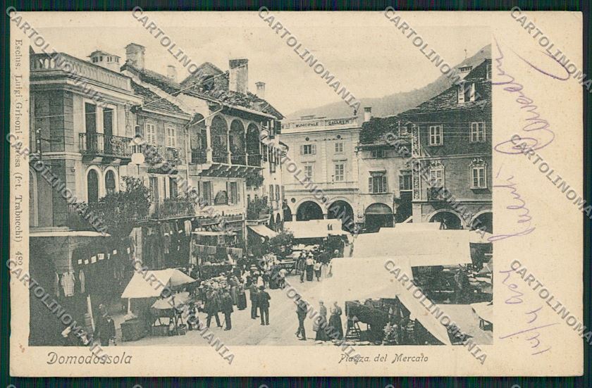 Verbania Domodossola Mercato cartolina QQ5378 – fronte