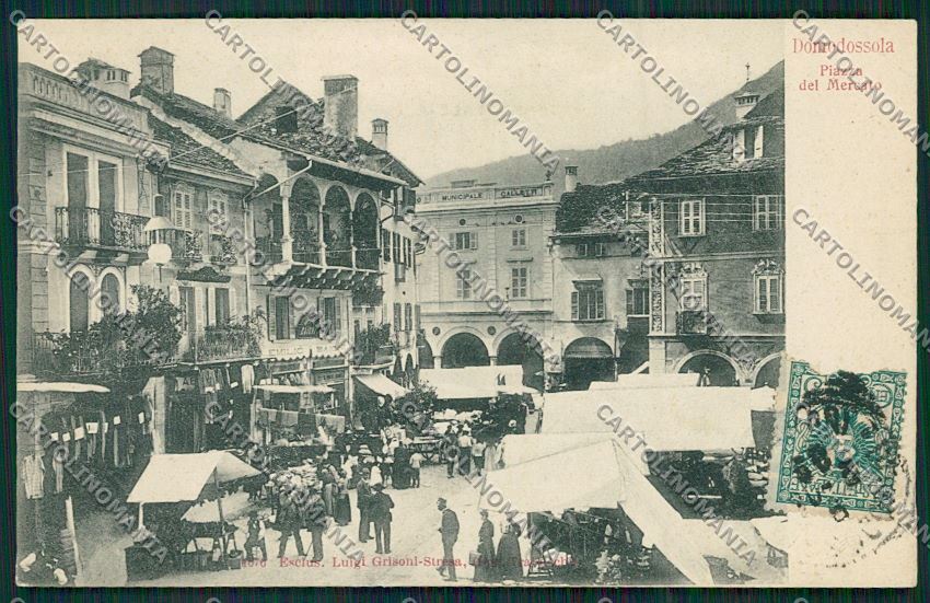 Verbania Domodossola Mercato cartolina QQ5381 – fronte